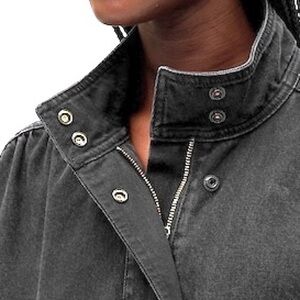 Seek Women's Washed Black Denim Jacket with studs
